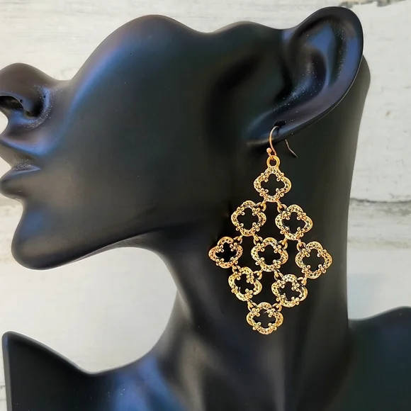 BARSE GOLDEN BRONZE DROP EARRINGS - Picture 6 of 6